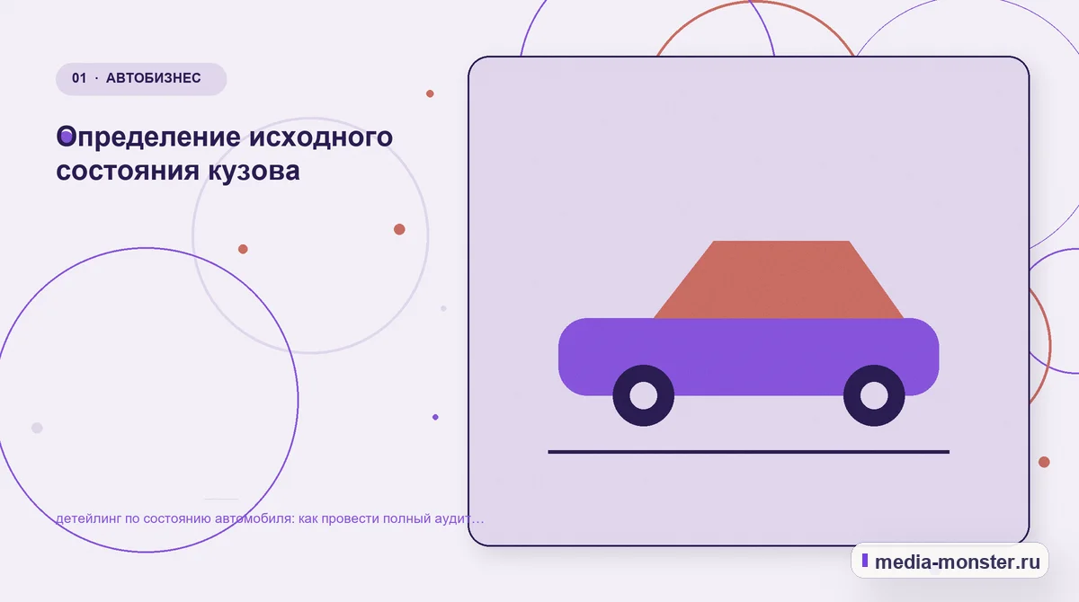 Ключевая тема материала. Определение исходного состояния кузова: иллюстрация к статье «детейлинг по состоянию автомобиля: как провести полный аудит спроса, страниц и обработки обращений»