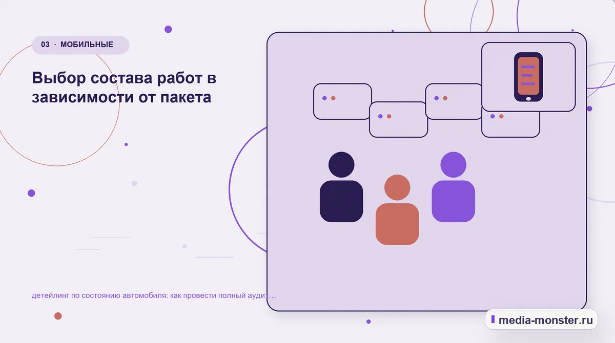 Изображение 3: Аудитория и сценарий выбора — Детейлинг по состоянию автомобиля: аудит спроса и обработки обращений | Media Monster Аудитория и сценарий выбора. Какие параметры действительно влияют на решение: иллюстрация к статье «Детейлинг по состоянию автомобиля: аудит спроса и обработки обращений»