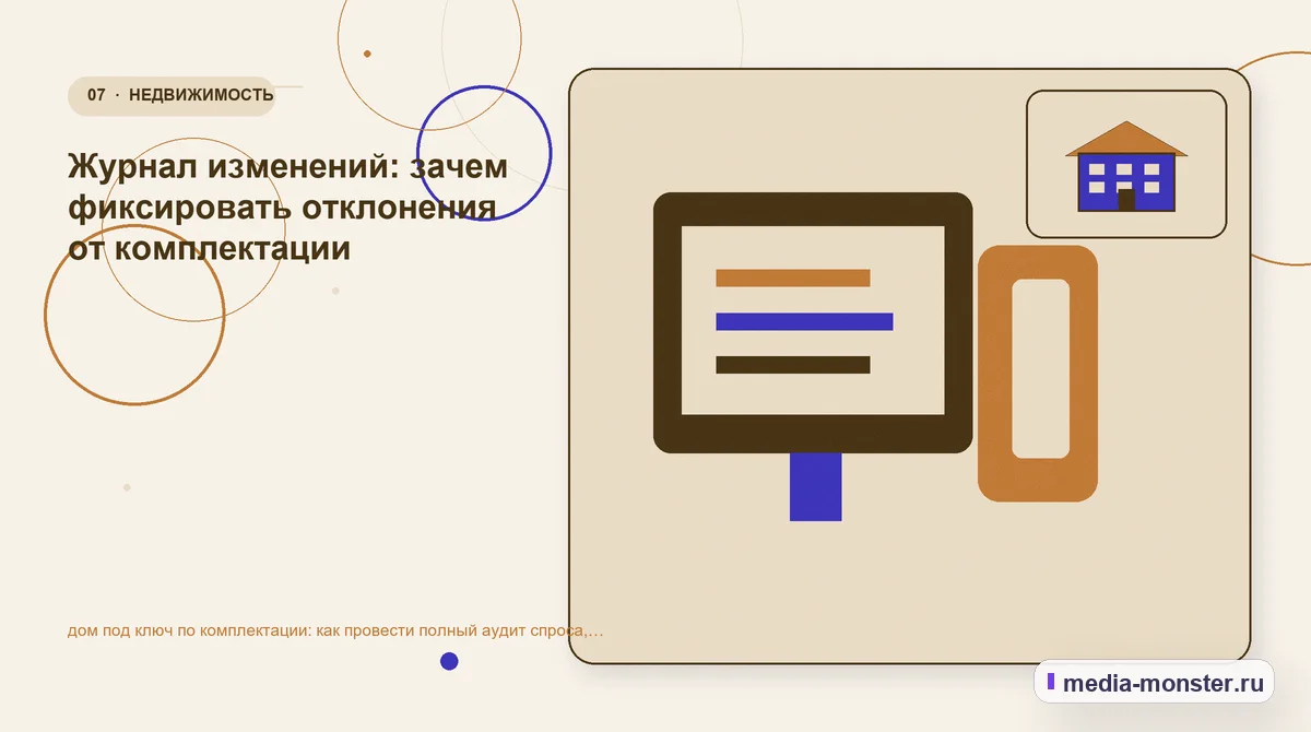 Каналы и точки контакта. Журнал изменений: зачем фиксировать отклонения от комплектации: иллюстрация к статье «дом под ключ по комплектации: как провести полный аудит спроса, страниц и…