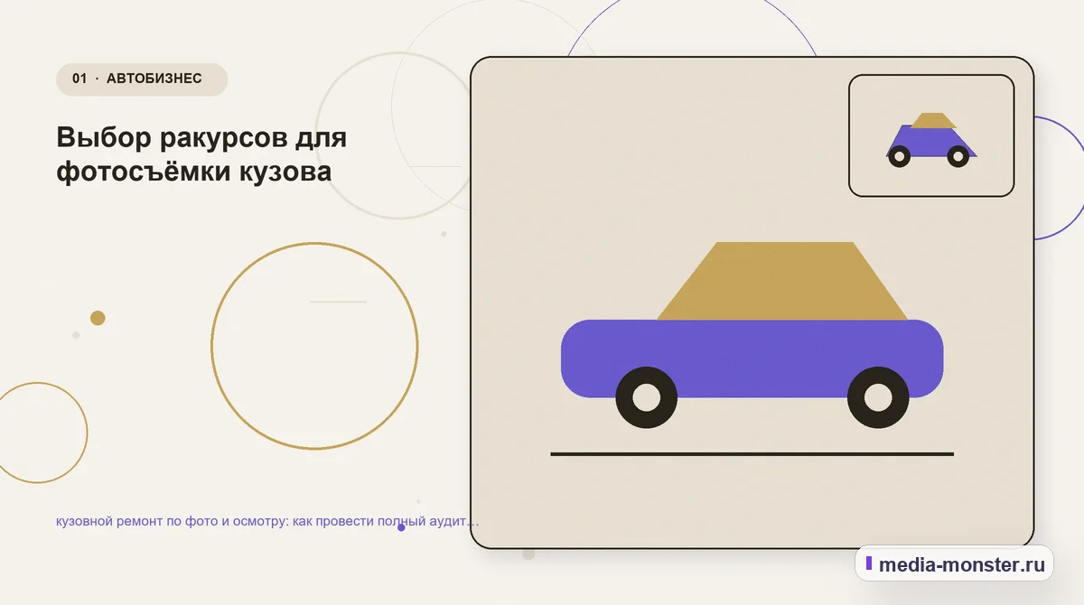 Изображение 1: Ключевая тема материала — Кузовной ремонт по фото и осмотру: аудит спроса и обработки обращений | Media Monster Ключевая тема материала. Первый экран: Кузовной ремонт по фото и осмотру — что должно быть понятно: иллюстрация к статье «Кузовной ремонт по фото и осмотру: аудит спроса и обработки…