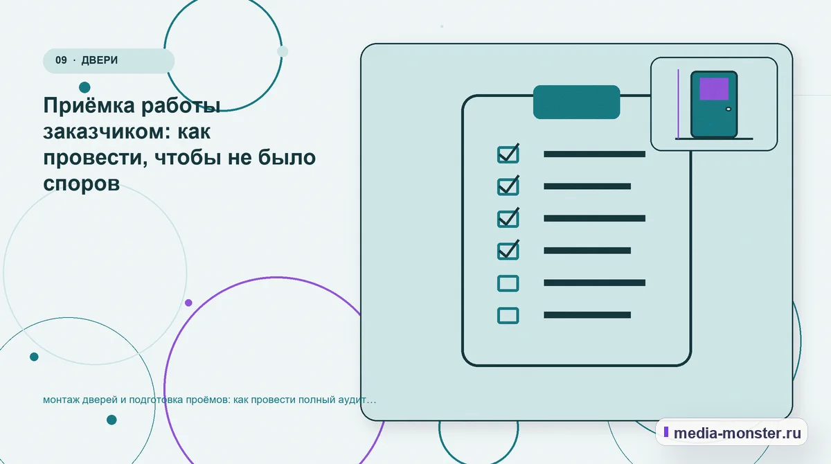 Контрольные показатели. Пять вопросов к странице глазами клиента: иллюстрация к статье «Монтаж дверей и подготовка проёмов: аудит спроса и обработки обращений»