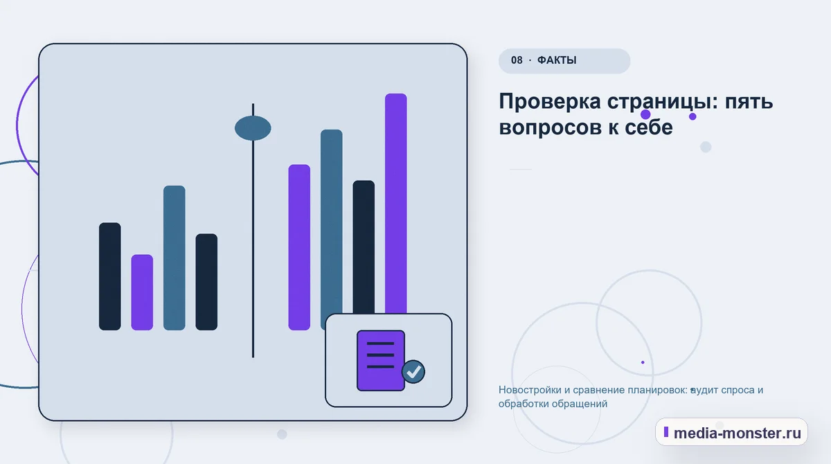 Изображение 8: Сравнение вариантов — Новостройки и сравнение планировок: аудит спроса и обработки обращений | Media Monster Сравнение вариантов. Проверка страницы: пять вопросов к себе: иллюстрация к статье «Новостройки и сравнение планировок: аудит спроса и обработки обращений»