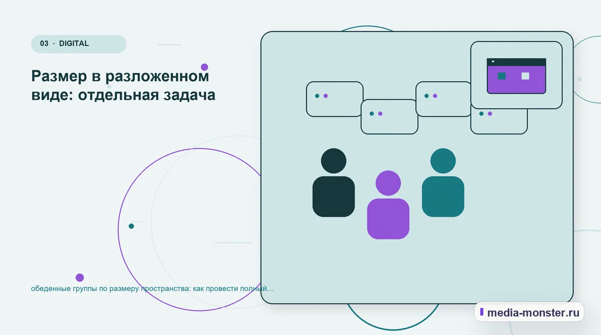 Аудитория и сценарий выбора. Размер в разложенном виде: отдельная задача: иллюстрация к статье «обеденные группы по размеру пространства: как провести полный аудит спроса, страниц и…