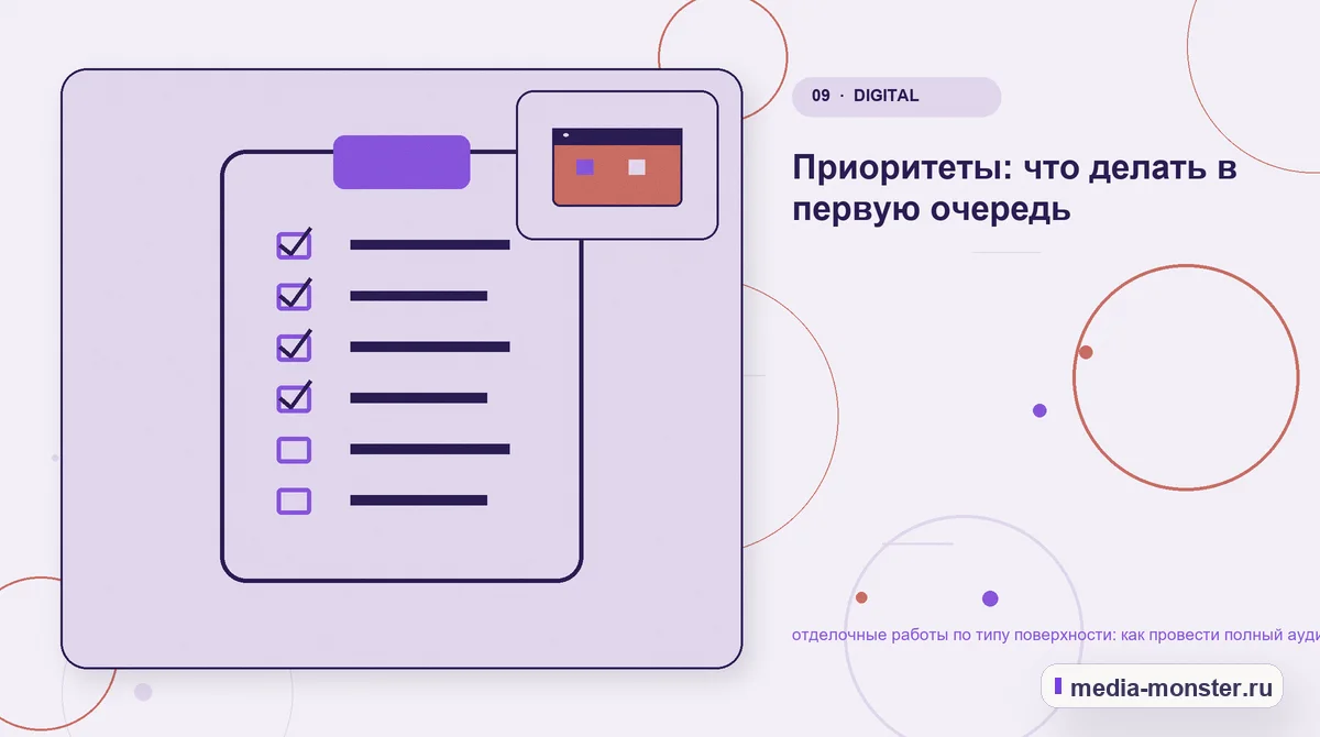 Контрольные показатели. Редакторская проверка перед публикацией: иллюстрация к статье «Отделочные работы по типу поверхности: аудит спроса и обработки обращений»