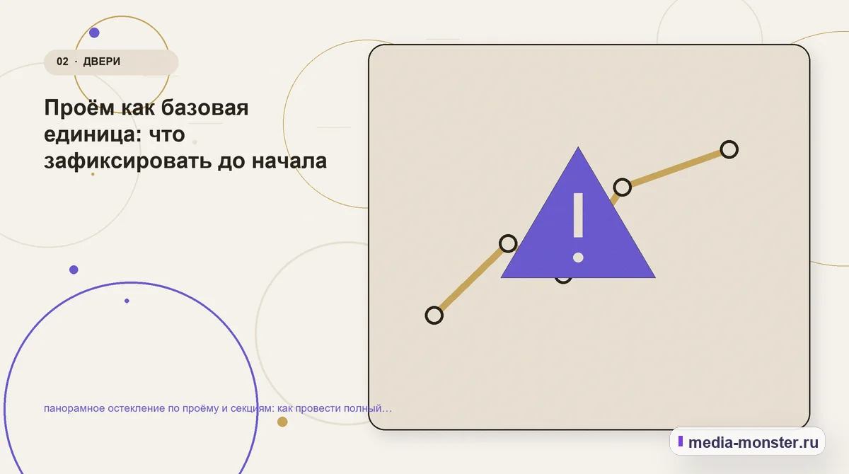Проблема и точка потери. Проём как базовая единица: что зафиксировать до начала: иллюстрация к статье «панорамное остекление по проёму и секциям: как провести полный аудит спроса, страниц…