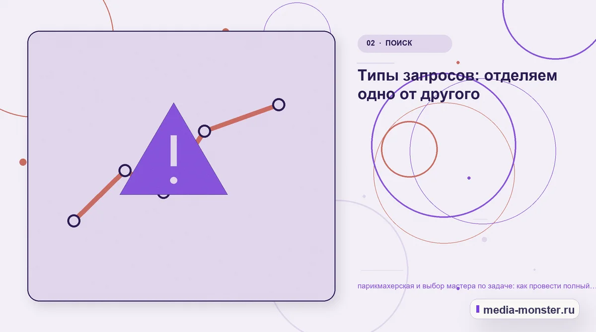 Проблема и точка потери. Типы запросов: отделяем одно от другого: иллюстрация к статье «парикмахерская и выбор мастера по задаче: как провести полный аудит спроса, страниц и обработки…