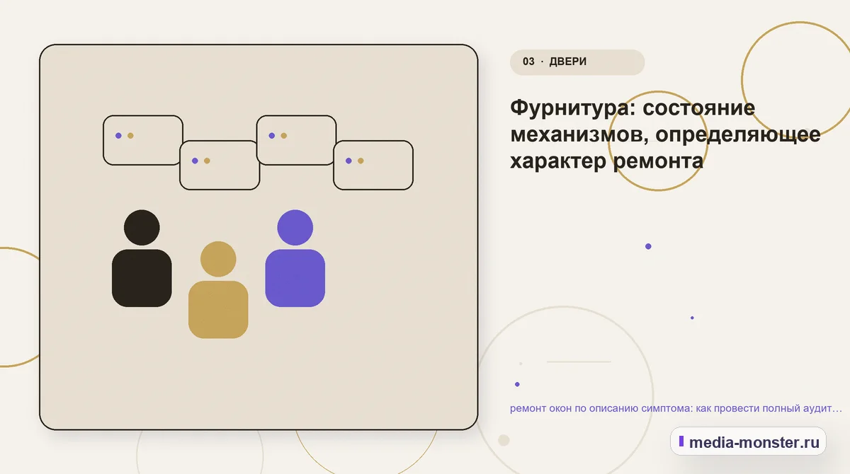 Изображение 3: Аудитория и сценарий выбора — Ремонт окон по описанию симптома: аудит спроса и обработки обращений | Media Monster Аудитория и сценарий выбора. Какие данные нужны до выбора ремонтного проекта: иллюстрация к статье «Ремонт окон по описанию симптома: аудит спроса и обработки обращений»
