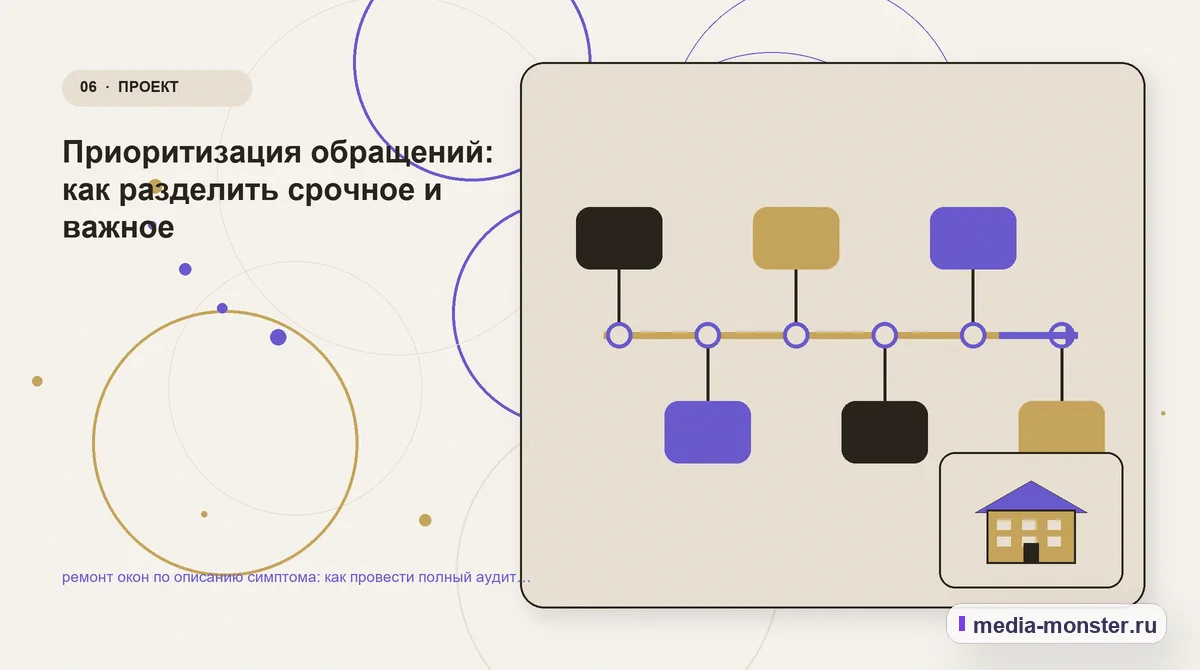 Изображение 6: Последовательность работы — Ремонт окон по описанию симптома: аудит спроса и обработки обращений | Media Monster Последовательность работы. Что показать сразу, а что уточнить позже: иллюстрация к статье «Ремонт окон по описанию симптома: аудит спроса и обработки обращений»