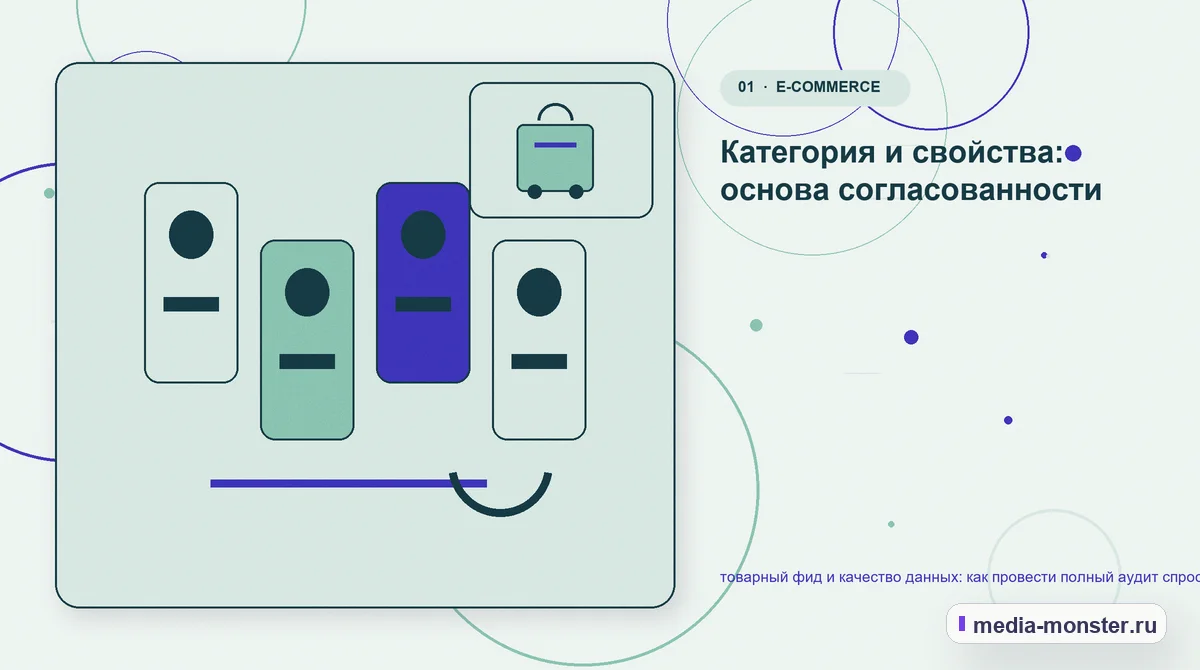 Изображение 1: Ключевая тема материала — Товарный фид и качество данных: аудит спроса и обработки обращений | Media Monster Ключевая тема материала. Товарный фид и качество данных: с чего начать выбор: иллюстрация к статье «Товарный фид и качество данных: аудит спроса и обработки обращений»