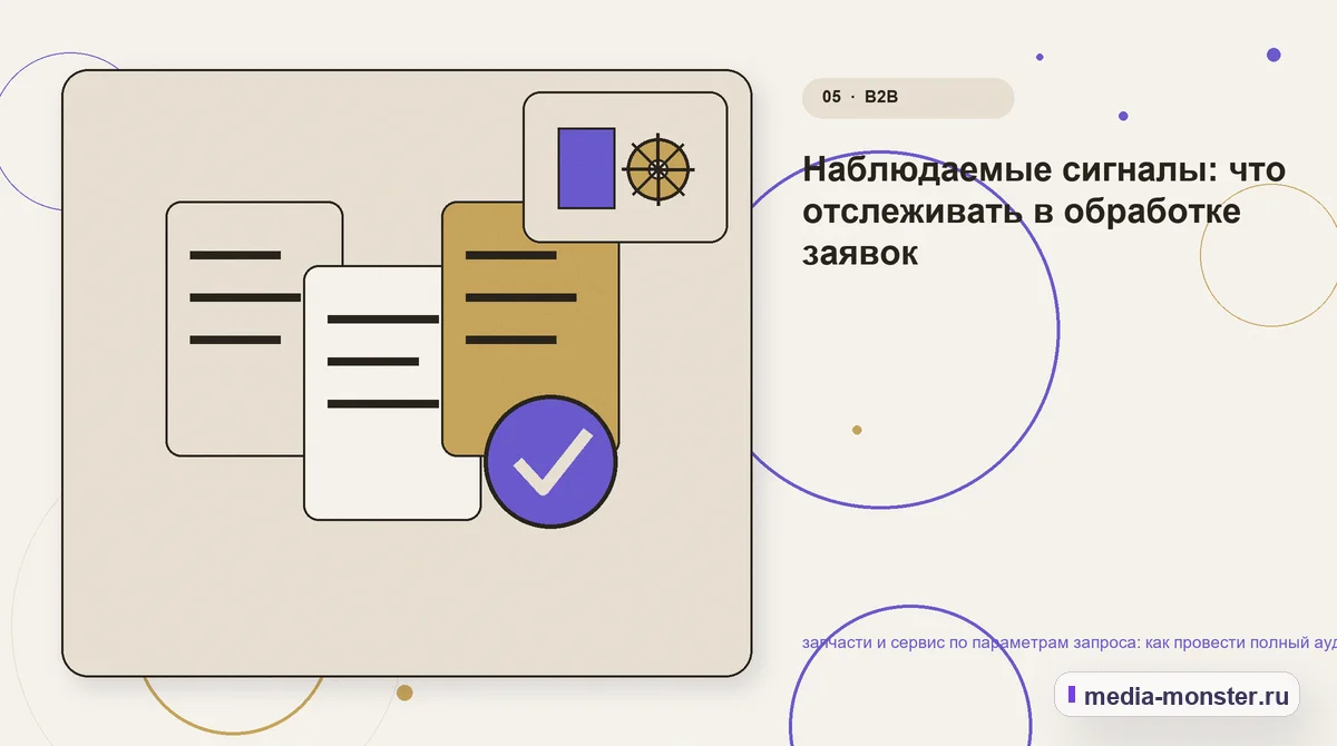Изображение 5: Данные и доказательства — запчасти и сервис по параметрам запроса: как провести полный аудит спроса, страниц и обработки обращений | Media Monster Данные и доказательства. Наблюдаемые сигналы: что отслеживать в обработке заявок: иллюстрация к статье «запчасти и сервис по параметрам запроса: как провести полный аудит спроса, страниц и…