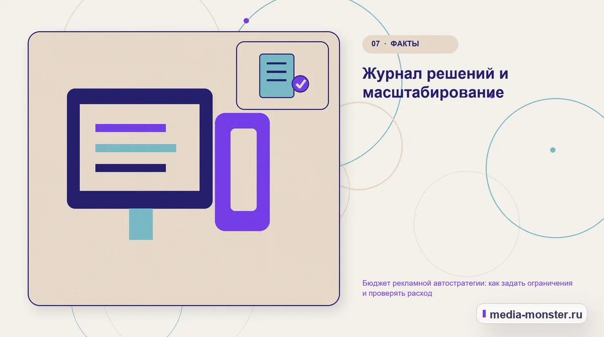 Изображение 7: Каналы и точки контакта — Бюджет рекламной автостратегии: как задать ограничения и проверять расход | Media Monster Каналы и точки контакта. Журнал решений и масштабирование: иллюстрация к статье «Бюджет рекламной автостратегии: как задать ограничения и проверять расход»