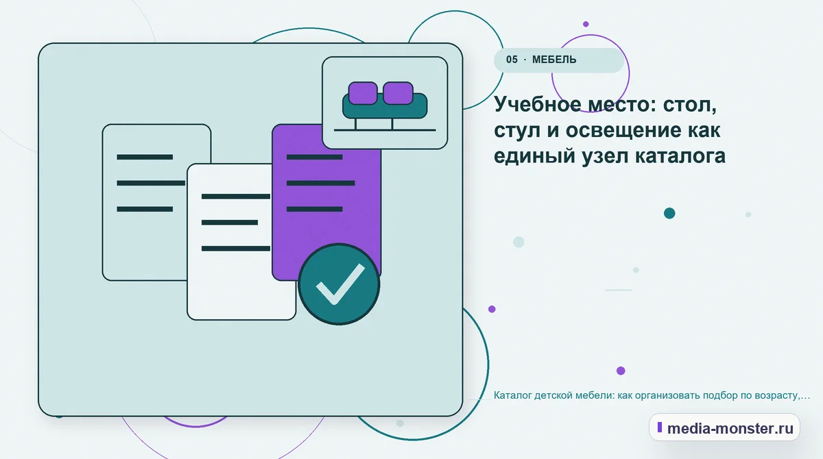 Изображение 5: Данные и доказательства — Каталог детской мебели: как организовать подбор по возрасту, комнате и доступному месту | Media Monster Данные и доказательства. Учебное место: стол, стул и освещение как единый узел каталога: иллюстрация к статье «Каталог детской мебели: как организовать подбор по возрасту, комнате и…