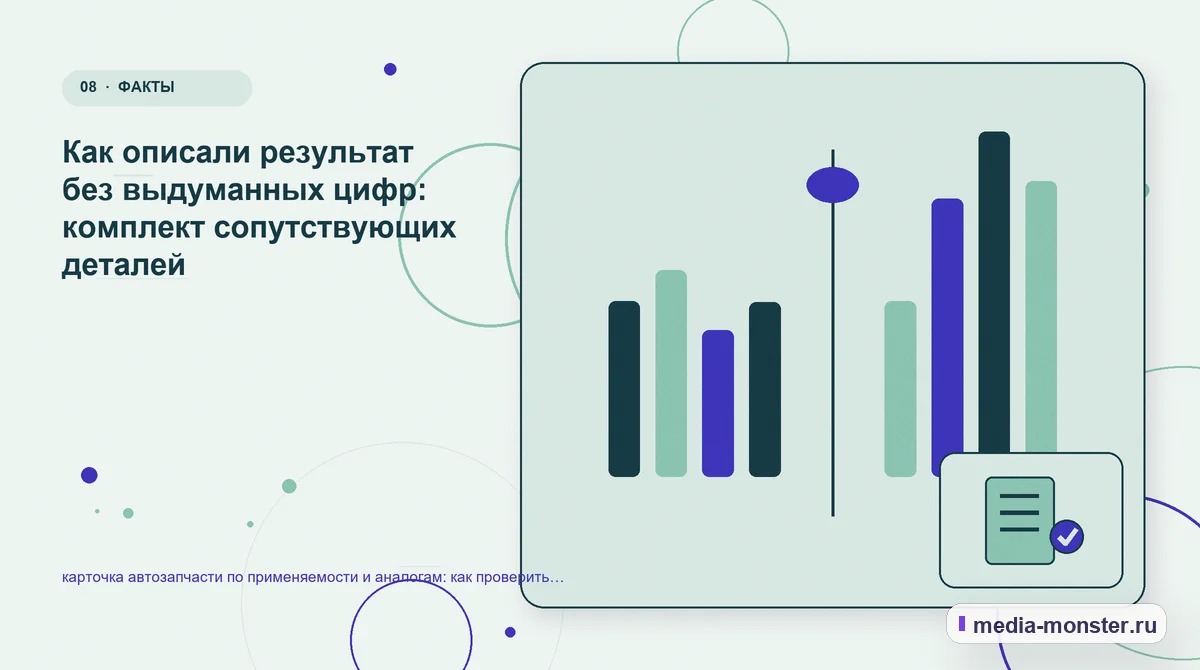 Изображение 8: Сравнение вариантов — Диагностика страницы про карточка автозапчасти по применяемости и аналогам: что мешает выбору и заявке | Media Monster Сравнение вариантов. Пять вопросов перед первой правкой: иллюстрация к статье «Диагностика страницы про карточка автозапчасти по применяемости и аналогам: что мешает выбору и заявке»