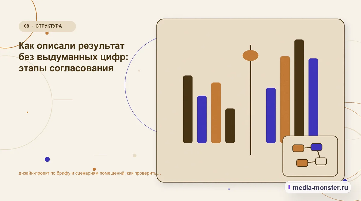 Изображение 8: Сравнение вариантов — Диагностика страницы про дизайн-проект по брифу и сценариям помещений: что мешает выбору и заявке | Media Monster Сравнение вариантов. Пять вопросов перед первой правкой: иллюстрация к статье «Диагностика страницы про дизайн-проект по брифу и сценариям помещений: что мешает выбору и заявке»