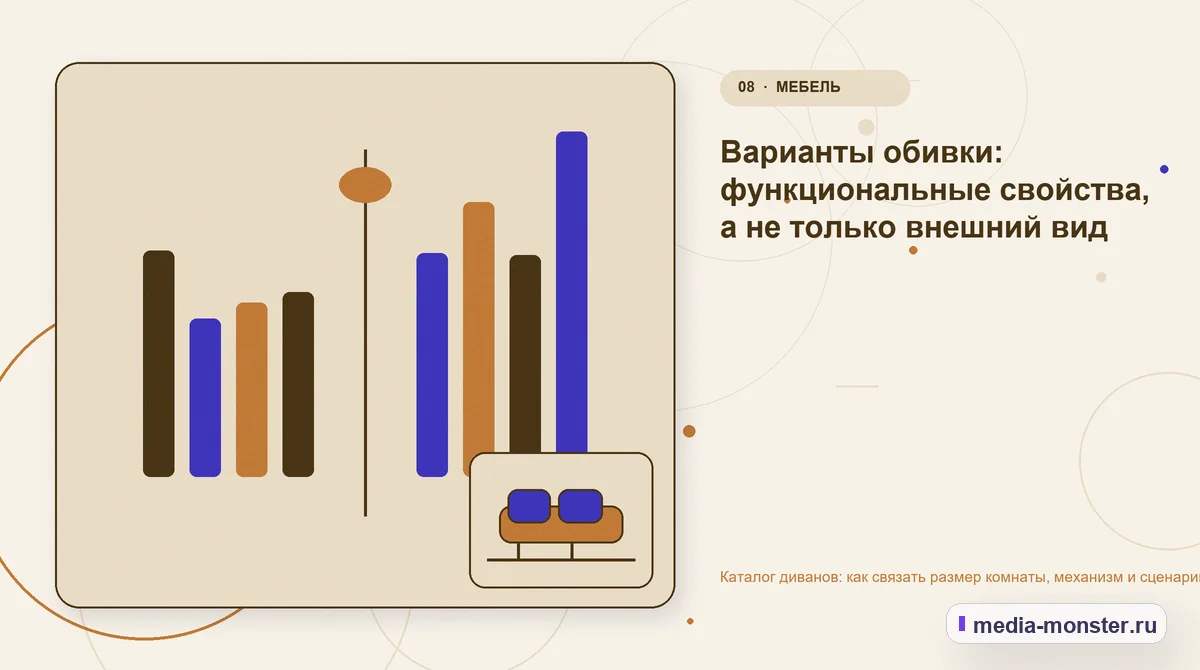 Изображение 8: Сравнение вариантов — Каталог диванов: как связать размер комнаты, механизм и сценарий использования | Media Monster Сравнение вариантов. Варианты обивки: функциональные свойства, а не только внешний вид: иллюстрация к статье «Каталог диванов: как связать размер комнаты, механизм и сценарий использования»