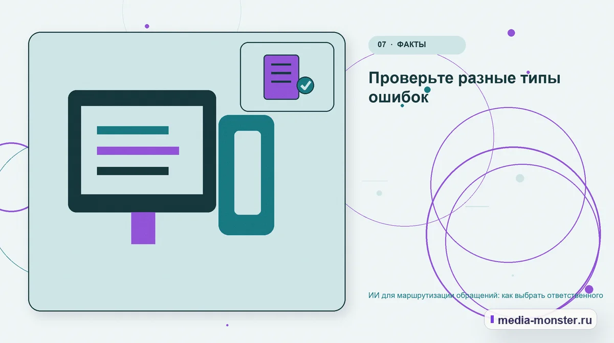 Каналы и точки контакта. Проверьте разные типы ошибок: иллюстрация к статье «ИИ для маршрутизации обращений: как выбрать ответственного»
