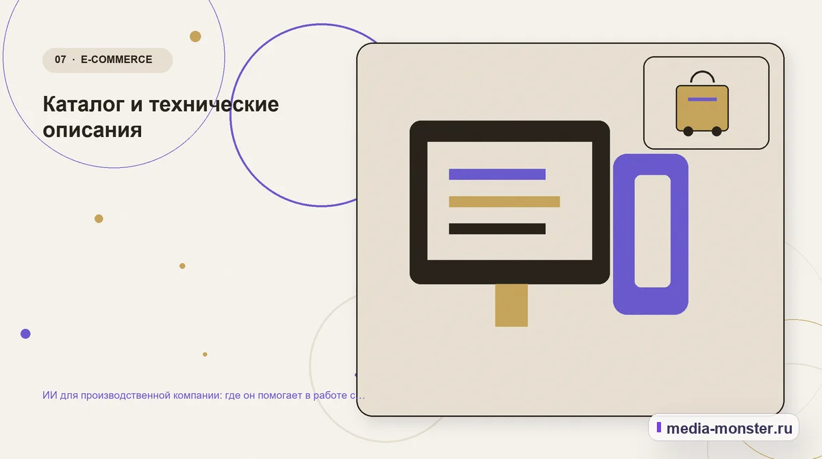 Изображение 7: Каналы и точки контакта — ИИ для производственной компании: где он помогает в работе с заявками и заказчиками | Media Monster Каналы и точки контакта. Каталог и технические описания: иллюстрация к статье «ИИ для производственной компании: где он помогает в работе с заявками и заказчиками»