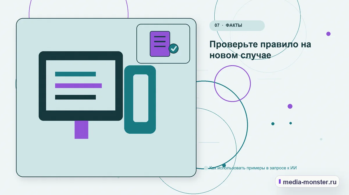 Изображение 7: Каналы и точки контакта — Как использовать примеры в запросе к ИИ | Media Monster Каналы и точки контакта. Проверьте правило на новом случае: иллюстрация к статье «Как использовать примеры в запросе к ИИ»