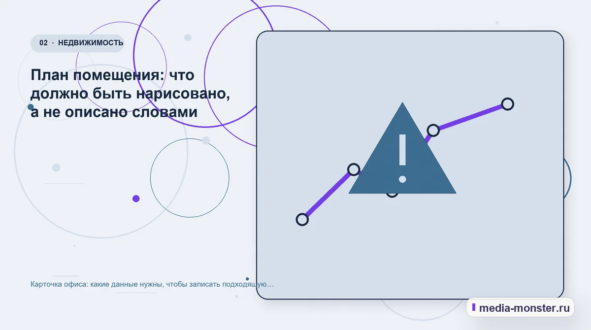 Карточка офиса: какие данные нужны, чтобы записать подходящую компанию на просмотр — иллюстрация к разделу «План помещения: что должно быть нарисовано, а не описано словами»