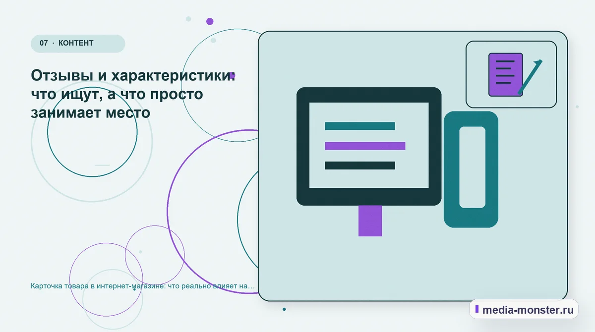 Изображение 7: Каналы и точки контакта — Карточка товара в интернет-магазине: что реально влияет на конверсию | Media Monster Каналы и точки контакта. Отзывы и характеристики: что ищут, а что просто занимает место: иллюстрация к статье «Карточка товара в интернет-магазине: что реально влияет на конверсию»