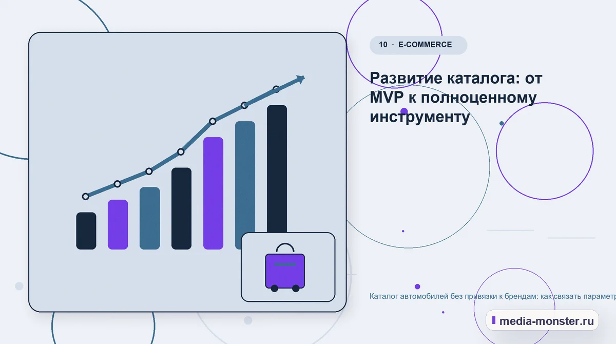 Изображение 10: Итог и следующий шаг — Каталог автомобилей без привязки к брендам: как связать параметры, сравнение и запись | Media Monster Итог и следующий шаг. Развитие каталога: от MVP к полноценному инструменту: иллюстрация к статье «Каталог автомобилей без привязки к брендам: как связать параметры, сравнение и запись»