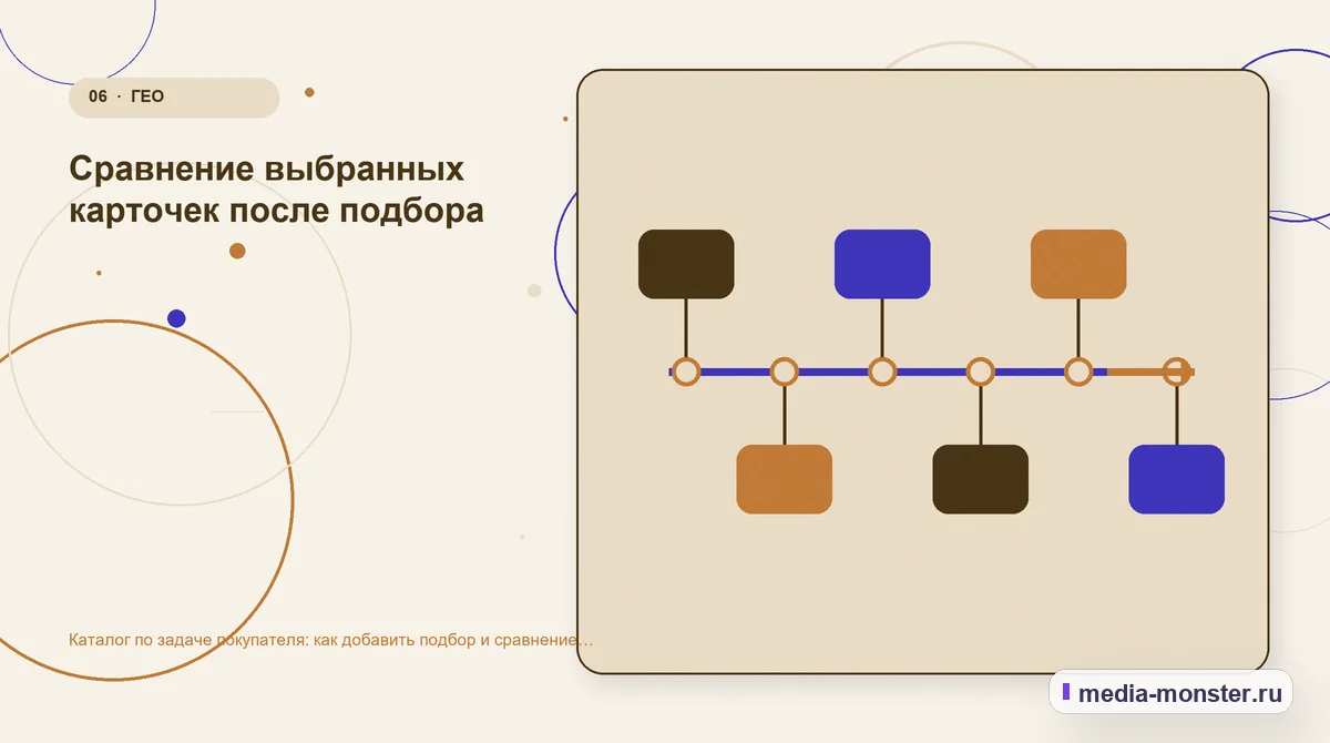 Каталог по задаче покупателя: как добавить подбор и сравнение поверх обычных категорий — иллюстрация к разделу «Сравнение выбранных карточек после подбора»