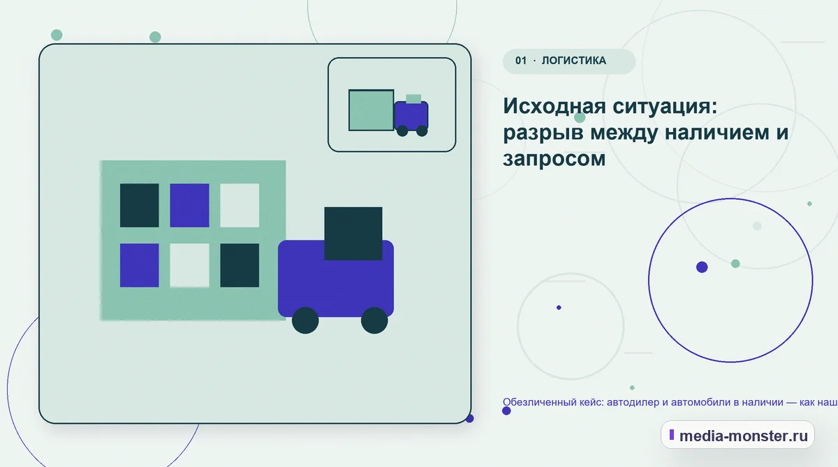 Изображение 1: Ключевая тема материала — Кейс о теме «автодилер и автомобили в наличии»: что исправили на странице и в заявке | Media Monster Ключевая тема материала. Сигнал по теме Автодилер и автомобили в наличии: где терялся контекст: иллюстрация к статье «Кейс о теме «автодилер и автомобили в наличии»: что исправили на…