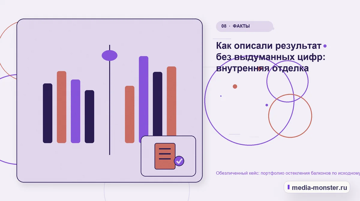 Сравнение вариантов. Как проверить результат без выдуманных цифр: иллюстрация к статье «Кейс: Портфолио остекления балконов по исходному состоянию. Как нашли разрыв между страницей и…