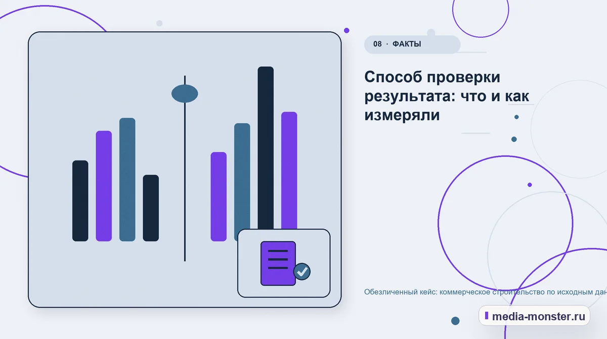 Изображение 8: Сравнение вариантов — Разбор проекта по теме «коммерческое строительство по исходным данным»: где терялся путь до обращения | Media Monster Сравнение вариантов. Как проверить результат без выдуманных цифр: иллюстрация к статье «Разбор проекта по теме «коммерческое строительство по исходным данным»: где терялся путь до обращения»