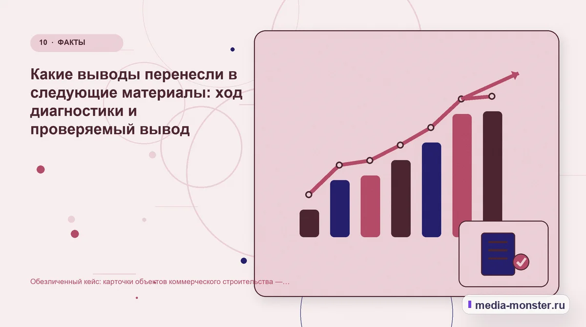 Итог и следующий шаг. Что можно перенести на другие страницы: иллюстрация к статье «Разбор проекта по теме «карточки объектов коммерческого строительства»: где терялся путь до обращения»