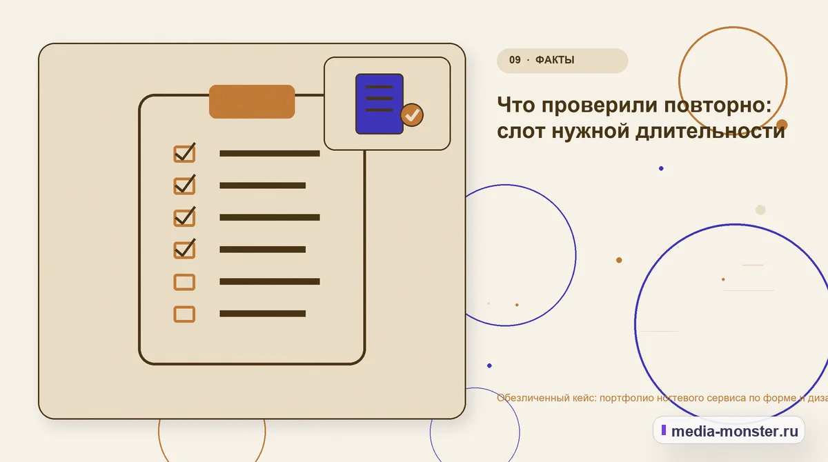Контрольные показатели. Как проверить результат без выдуманных цифр: иллюстрация к статье «Кейс: Портфолио ногтевого сервиса по форме и дизайну. Как нашли разрыв между страницей и…