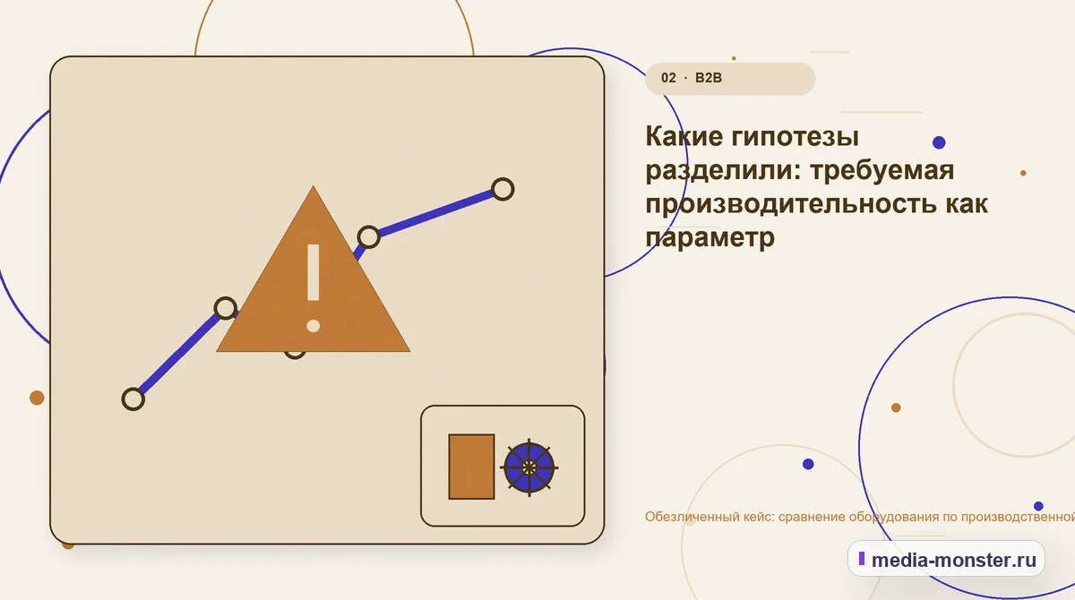 Проблема и точка потери. Какие гипотезы разделили: требуемая производительность как параметр: иллюстрация к статье «Обезличенный кейс: сравнение оборудования по производственной операции —…
