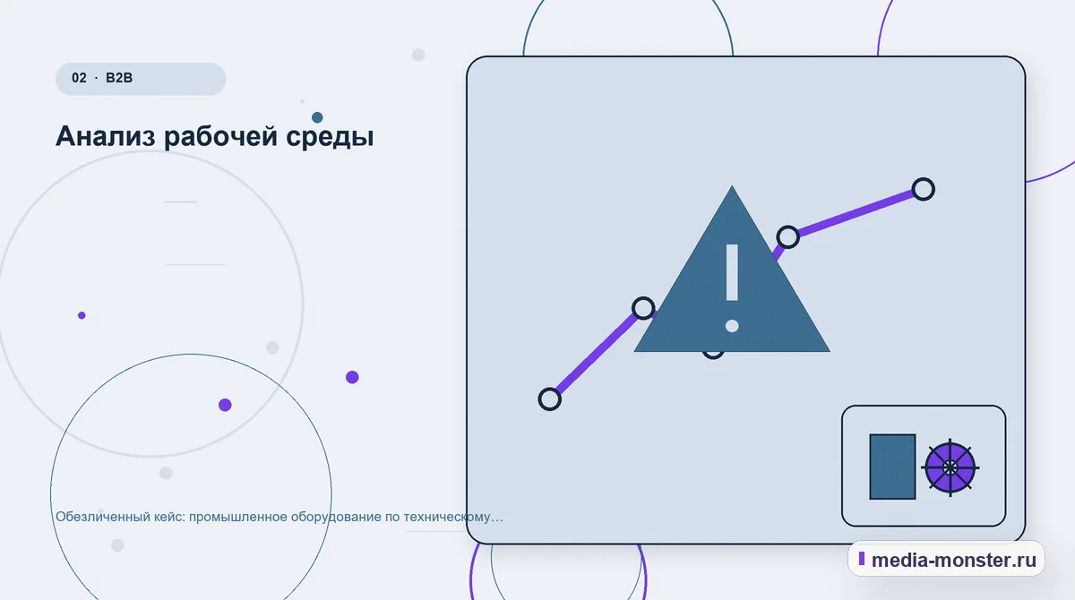 Изображение 2: Проблема и точка потери — Кейс о теме «промышленное оборудование по техническому заданию»: что исправили на странице и в заявке | Media Monster Проблема и точка потери. Что увидели в исходной странице: иллюстрация к статье «Кейс о теме «промышленное оборудование по техническому заданию»: что исправили на странице и в заявке»