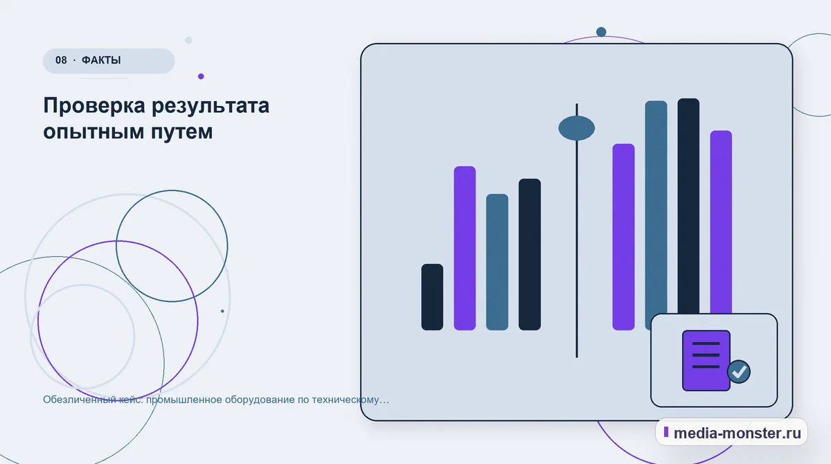 Изображение 8: Сравнение вариантов — Кейс о теме «промышленное оборудование по техническому заданию»: что исправили на странице и в заявке | Media Monster Сравнение вариантов. Повторная проверка без выдуманных цифр: иллюстрация к статье «Кейс о теме «промышленное оборудование по техническому заданию»: что исправили на странице и в заявке»