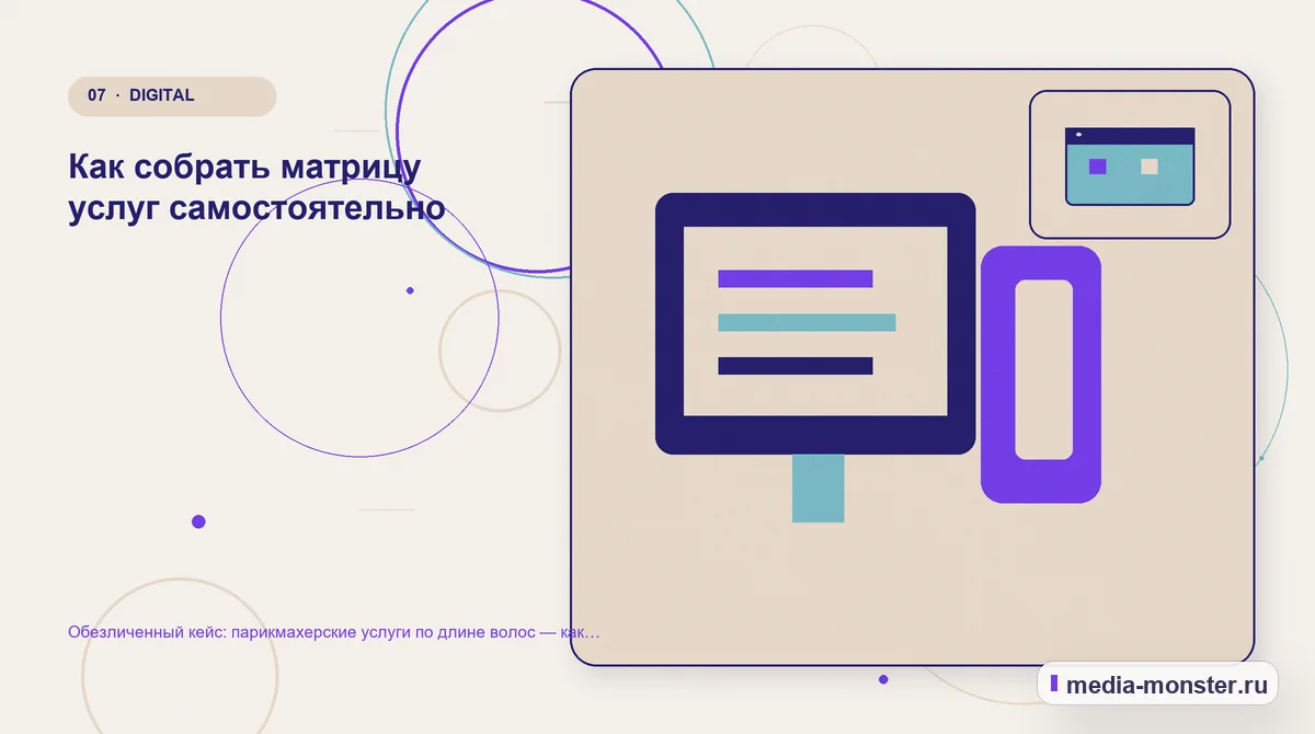 Изображение 7: Каналы и точки контакта — Разбор проекта по теме «парикмахерские услуги по длине волос»: где терялся путь до обращения | Media Monster Каналы и точки контакта. Как сохранить контекст в заявке: иллюстрация к статье «Разбор проекта по теме «парикмахерские услуги по длине волос»: где терялся путь до обращения»