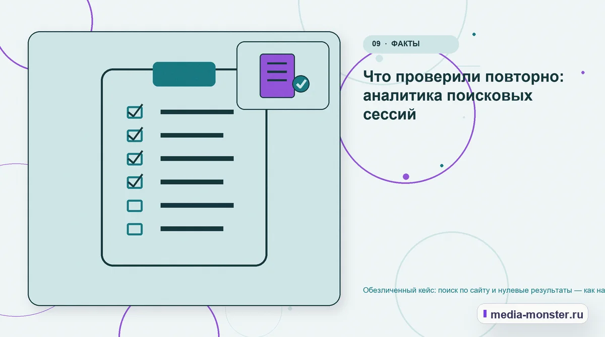 Контрольные показатели. Как проверить результат без выдуманных цифр: иллюстрация к статье «Кейс: Поиск по сайту и нулевые результаты. Как нашли разрыв между страницей и обращением»