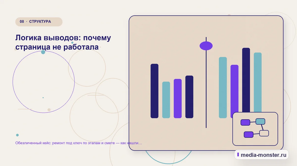 Сравнение вариантов. Как проверить результат без выдуманных цифр: иллюстрация к статье «Разбор проекта по теме «ремонт под ключ по этапам и смете»: где терялся путь до обращения»
