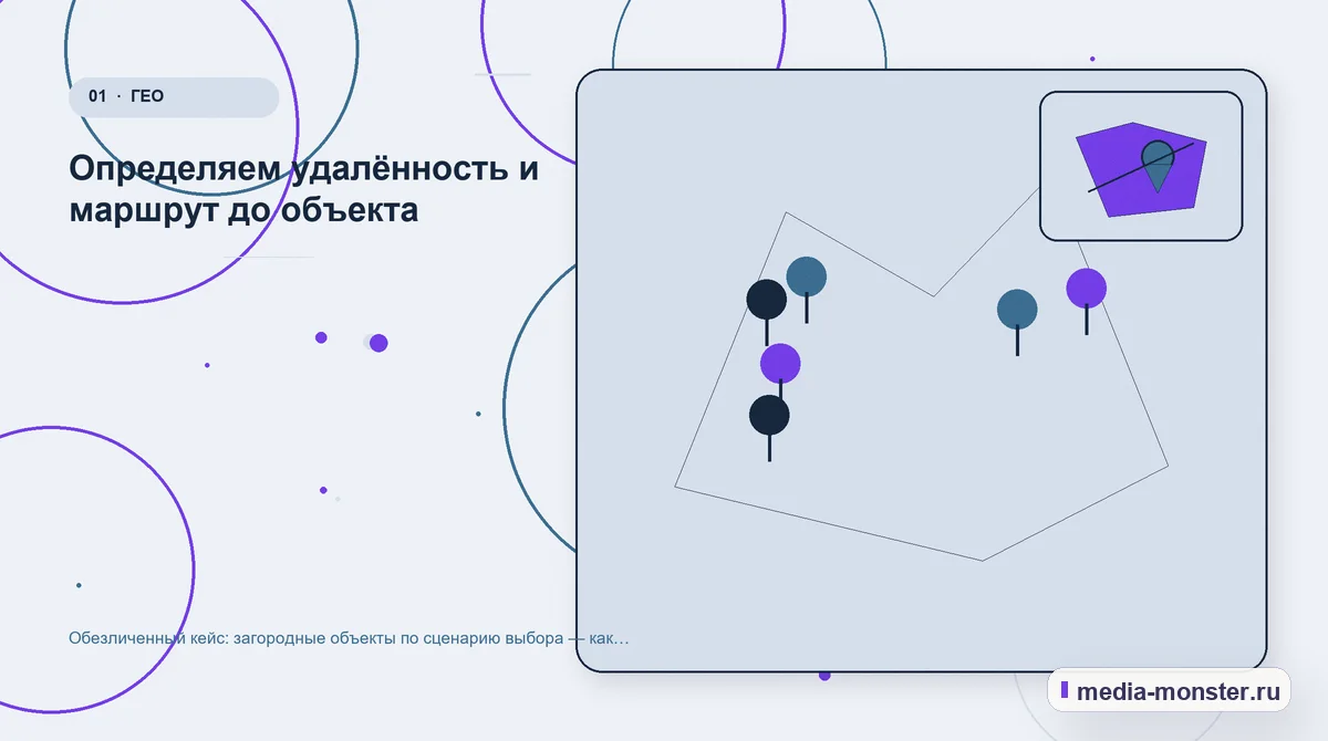 Изображение 1: Ключевая тема материала — Кейс о теме «загородные объекты по сценарию выбора»: что исправили на странице и в заявке | Media Monster Ключевая тема материала. Сигнал по теме Загородные объекты по сценарию выбора: где терялся контекст: иллюстрация к статье «Кейс о теме «загородные объекты по сценарию выбора»: что…