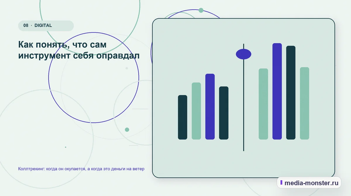 Сравнение вариантов. Как понять, что сам инструмент себя оправдал: иллюстрация к статье «Коллтрекинг: когда он окупается, а когда это деньги на ветер»