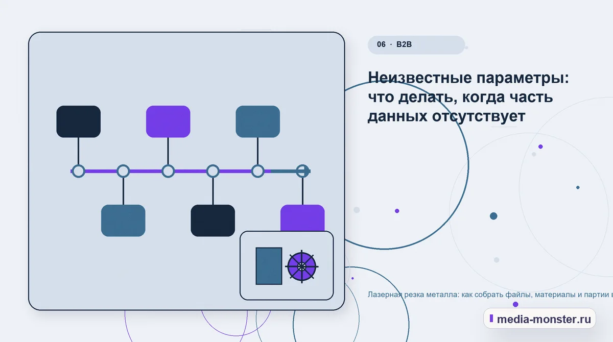 Изображение 6: Последовательность работы — Лазерная резка металла: как собрать файлы, материалы и партии в одной заявке | Media Monster Последовательность работы. Неизвестные параметры: что делать, когда часть данных отсутствует: иллюстрация к статье «Лазерная резка металла: как собрать файлы, материалы и партии в одной…