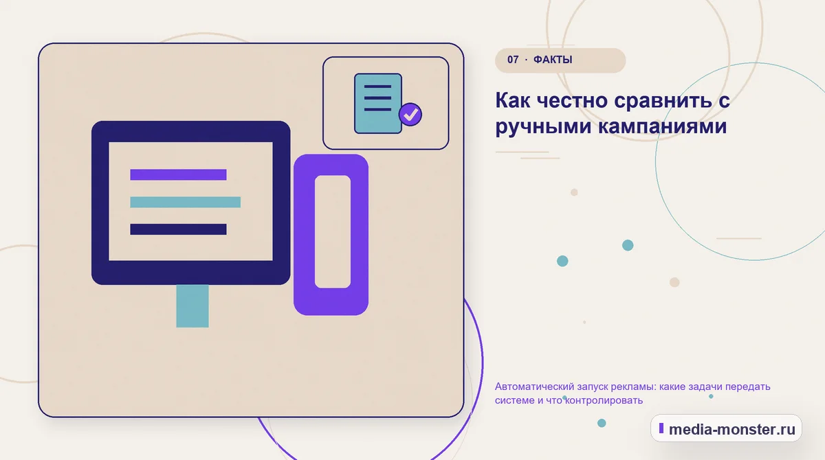 Изображение 7: Каналы и точки контакта — Автоматический запуск рекламы: какие задачи передать системе и что контролировать | Media Monster Каналы и точки контакта. Как честно сравнить с ручными кампаниями: иллюстрация к статье «Автоматический запуск рекламы: какие задачи передать системе и что контролировать»