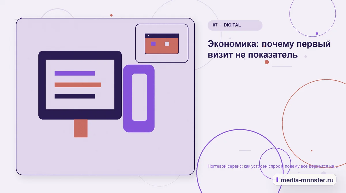 Изображение 7: Каналы и точки контакта — Ногтевой сервис: как устроен спрос и почему всё держится на повторных визитах | Media Monster Каналы и точки контакта. Экономика: почему первый визит не показатель: иллюстрация к статье «Ногтевой сервис: как устроен спрос и почему всё держится на повторных визитах»