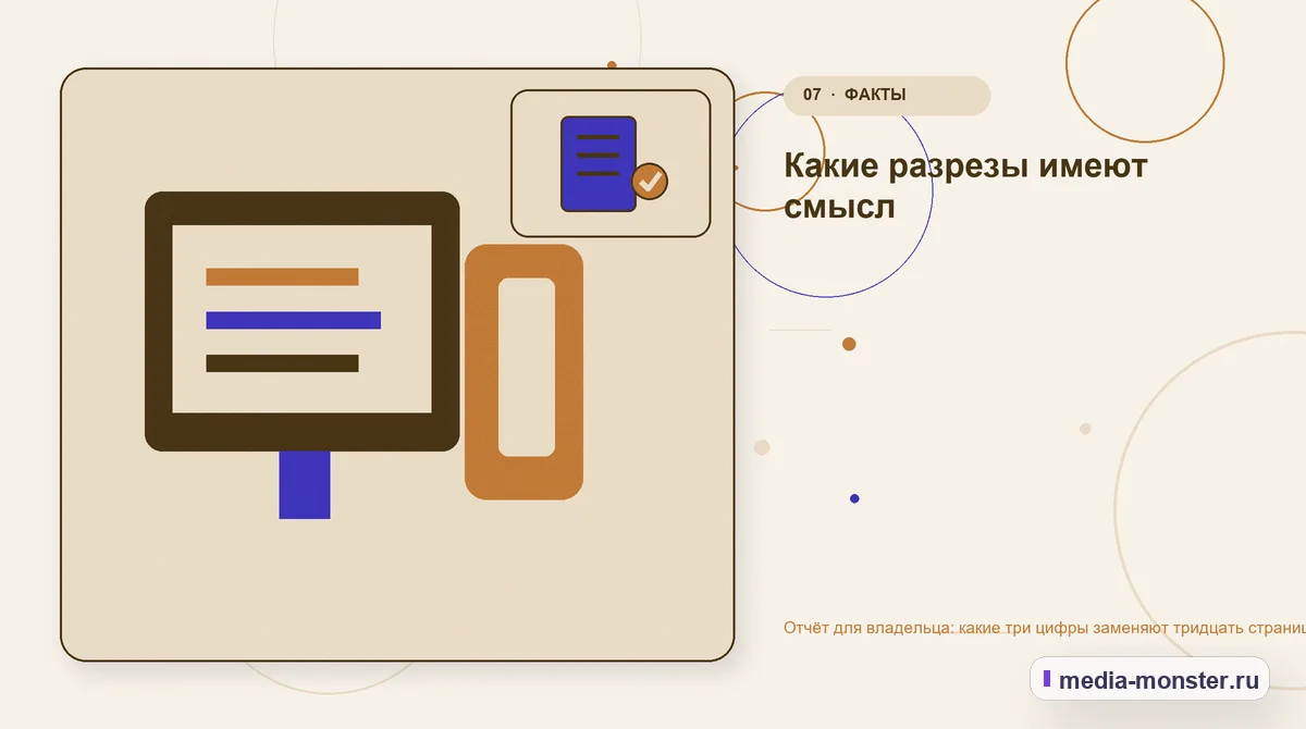 Каналы и точки контакта. Какие разрезы имеют смысл: иллюстрация к статье «Отчёт для владельца: какие три цифры заменяют тридцать страниц статистики»