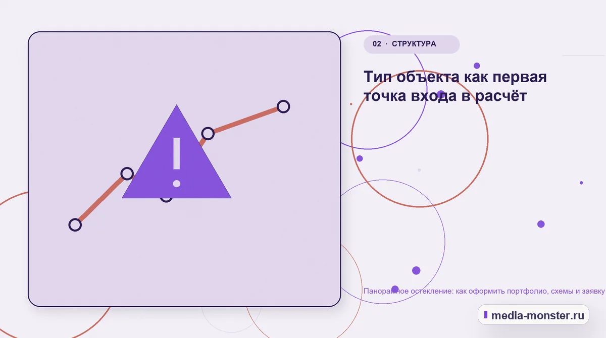 Панорамное остекление: как оформить портфолио, схемы и заявку на предварительный расчёт — иллюстрация к разделу «Тип объекта как первая точка входа в расчёт»