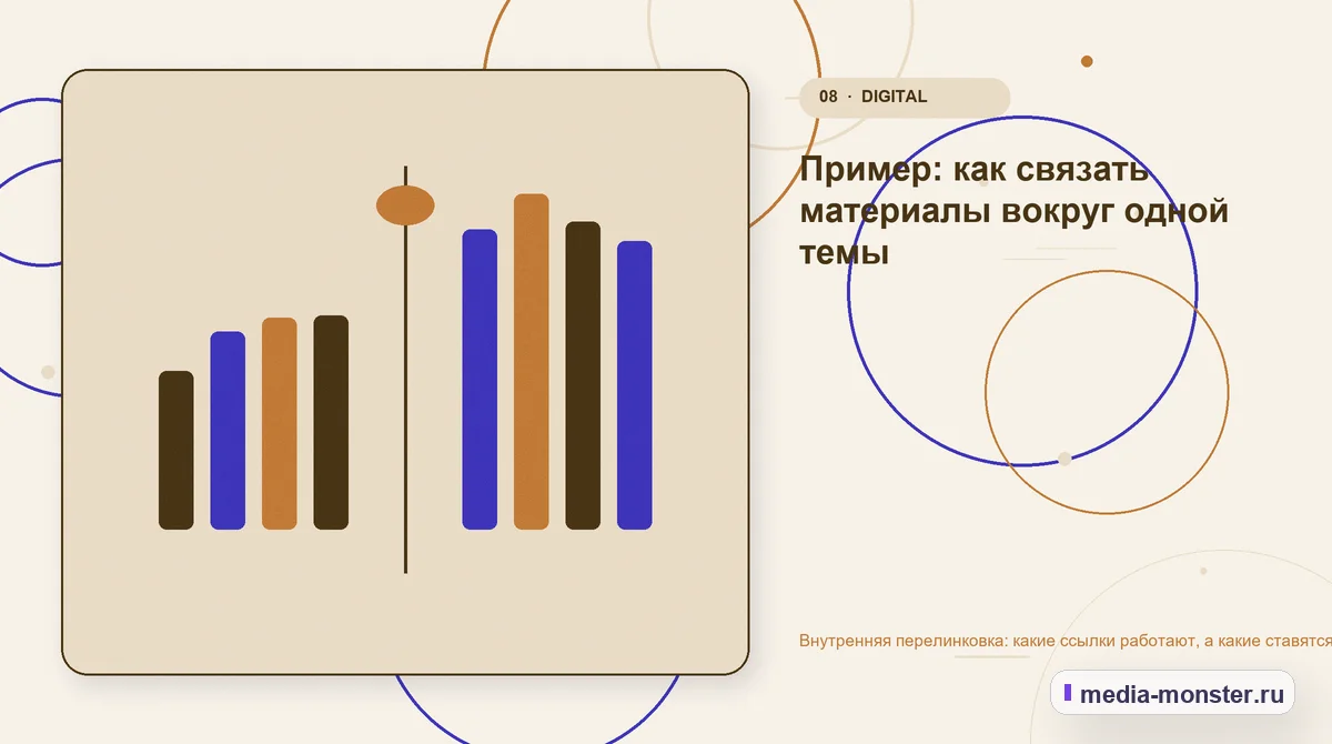 Внутренняя перелинковка: какие ссылки работают, а какие ставятся зря — иллюстрация к разделу «Пример: как связать материалы вокруг одной темы»