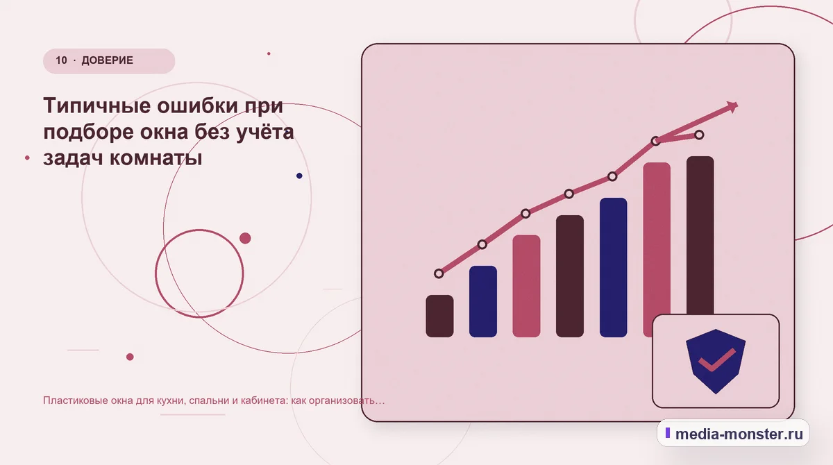 Изображение 10: Итог и следующий шаг — Пластиковые окна для кухни, спальни и кабинета: как организовать страницы по задаче комнаты | Media Monster Итог и следующий шаг. Типичные ошибки при подборе окна без учёта задач комнаты: иллюстрация к статье «Пластиковые окна для кухни, спальни и кабинета: как организовать страницы по задаче…