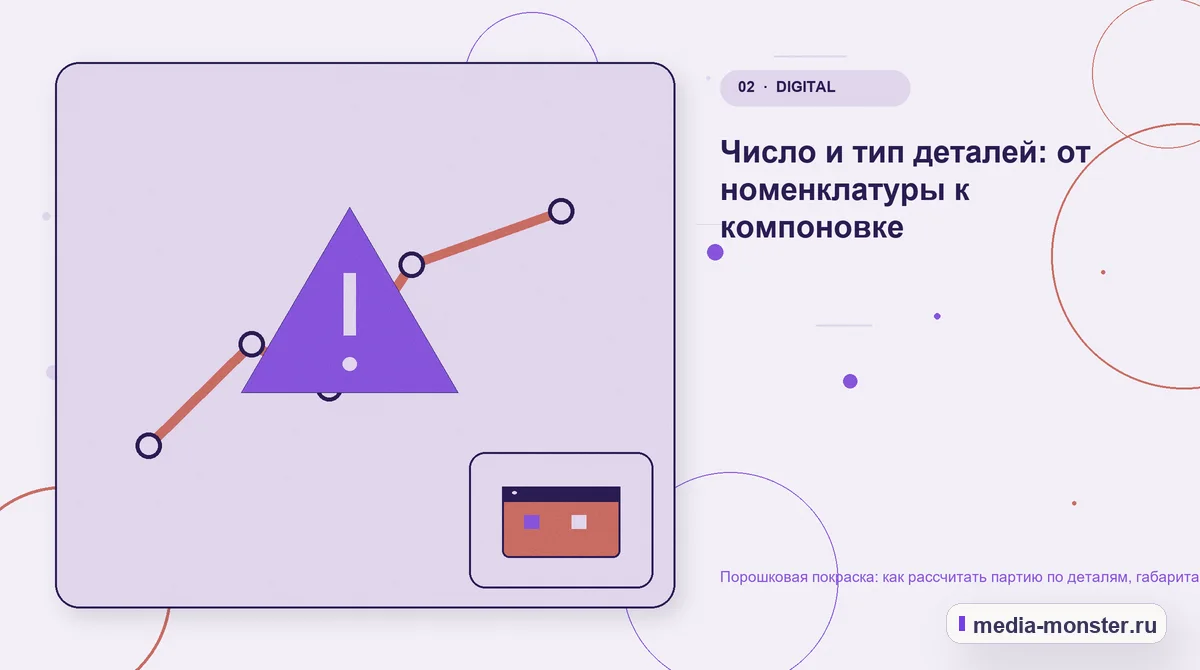 Изображение 2: Проблема и точка потери — Порошковая покраска: как рассчитать партию по деталям, габаритам и способу подвеса | Media Monster Проблема и точка потери. Число и тип деталей: от номенклатуры к компоновке: иллюстрация к статье «Порошковая покраска: как рассчитать партию по деталям, габаритам и способу подвеса»
