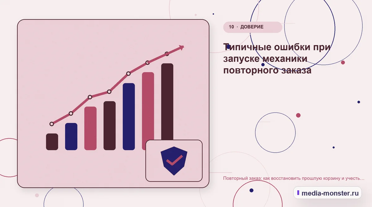 Итог и следующий шаг. Типичные ошибки при запуске механики повторного заказа: иллюстрация к статье «Повторный заказ: как восстановить прошлую корзину и учесть изменения ассортимента»