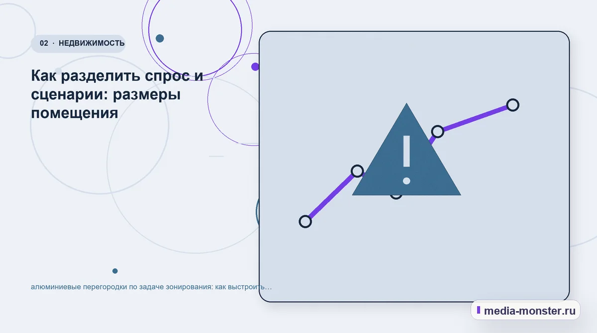 Проблема и точка потери. Как разделить спрос и сценарии: размеры помещения: иллюстрация к статье «алюминиевые перегородки по задаче зонирования: как выстроить контент, структуру и путь до…