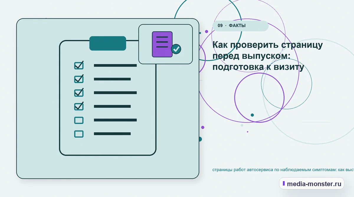 Изображение 9: Контрольные показатели — Страницы работ автосервиса по наблюдаемым симптомам: как показать выбор и подготовить заявку | Media Monster Контрольные показатели. Проверка перед публикацией: пять вопросов: иллюстрация к статье «Страницы работ автосервиса по наблюдаемым симптомам: как показать выбор и подготовить заявку»